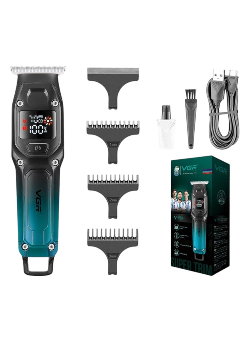 Generic VGR V-964 Hair Clipper with Digital Display, 3 Combs, 100 Minutes of Continuous Use, and 7000RPM Turbo Speed  - Image 2