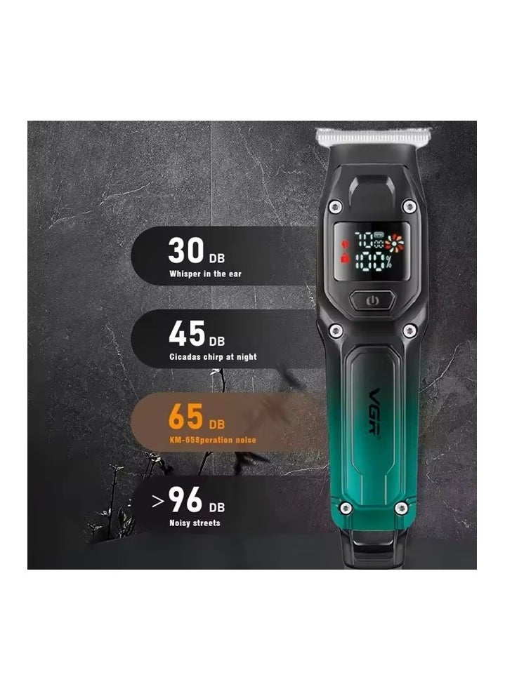 Generic VGR V-964 Hair Clipper with Digital Display, 3 Combs, 100 Minutes of Continuous Use, and 7000RPM Turbo Speed  - Image 4