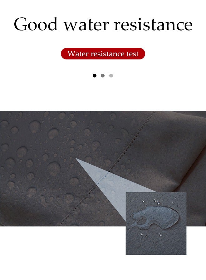 DUNISO قطعتان من الستائر الخارجية، مع ستائر معتمة مثقوبة في الأعلى، مقاومة للماء والرياح، مناسبة للتراسات، الأكواخ، الشرفات، والبرجولات، 132 * 240 سم، رمادي - Image 3