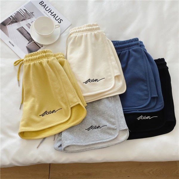2024 Summer Womens Casual High Waist Yoga Shorts Yellow  - Image 4