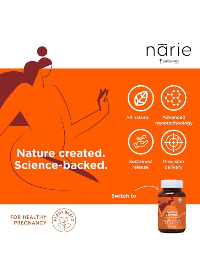 ZEROHARM Narie Fertility Formula Tablets | Natural Conception | Healthy Pregnancy | Prevents Pregnancy Complications | Shatavari, Jivanti, Shivalingi, Chaste Berry & Black Cohosh | 120 Veg Tablets - Image 4