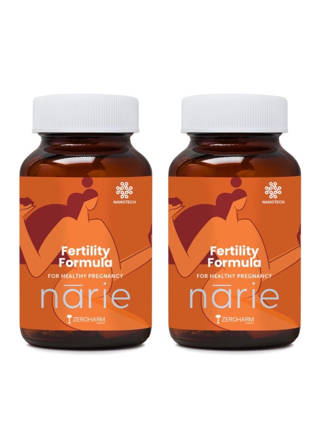 ZEROHARM Narie Fertility Formula Tablets | Natural Conception | Healthy Pregnancy | Prevents Pregnancy Complications | Shatavari, Jivanti, Shivalingi, Chaste Berry & Black Cohosh | 120 Veg Tablets - Image 1