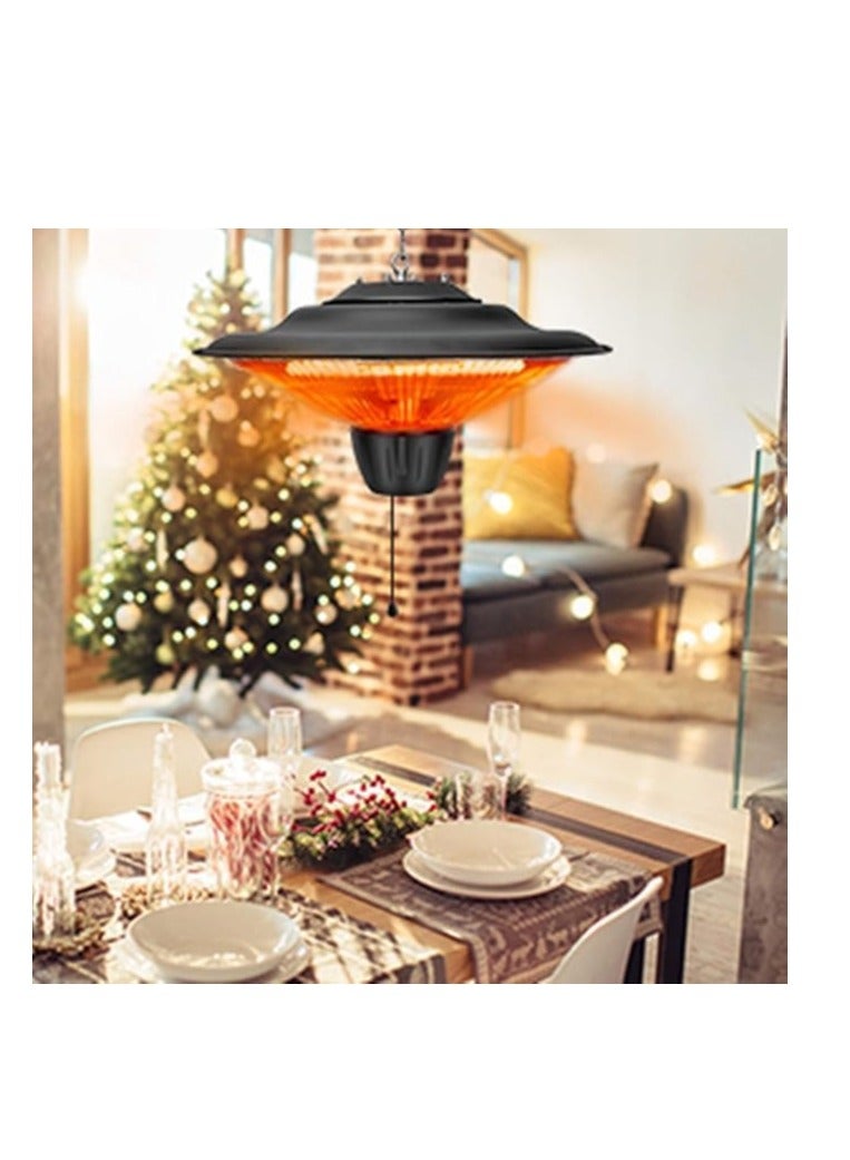 Pull Line Electric Patio Heater – Hanging Ceiling Mounted Halogen Space Heater | Fast Heating, Weatherproof Infrared Heater for Indoor & Outdoor Use - Image 5