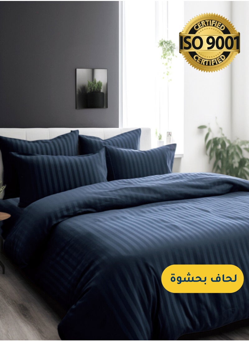 Microfiber Hotel Comforter Sets, Fits 200 cm x 200 cm Size Bed, Duvet Filling Included, 9 Pcs King Size, Hotel Stripe Pattern - pzsku/ZE7522C5DEF049B0EC136Z/45/_/1709274142/040e3add-930f-4e7b-9aa9-2d503f15b942