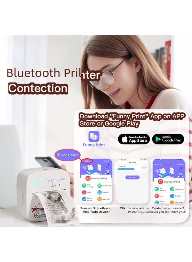 Dedicated Mini Printer Label Thermal Printer Photo Picture Graffiti Machine Mini Wrong Print - Image 4