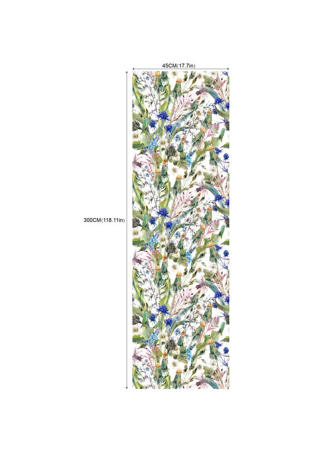Bluejw Green Plant Flower Self-adhesive Wallpaper Wallpaper Removable Wallpaper Living Room Background Transformation Wall Sticker RW158-180 - Image 1