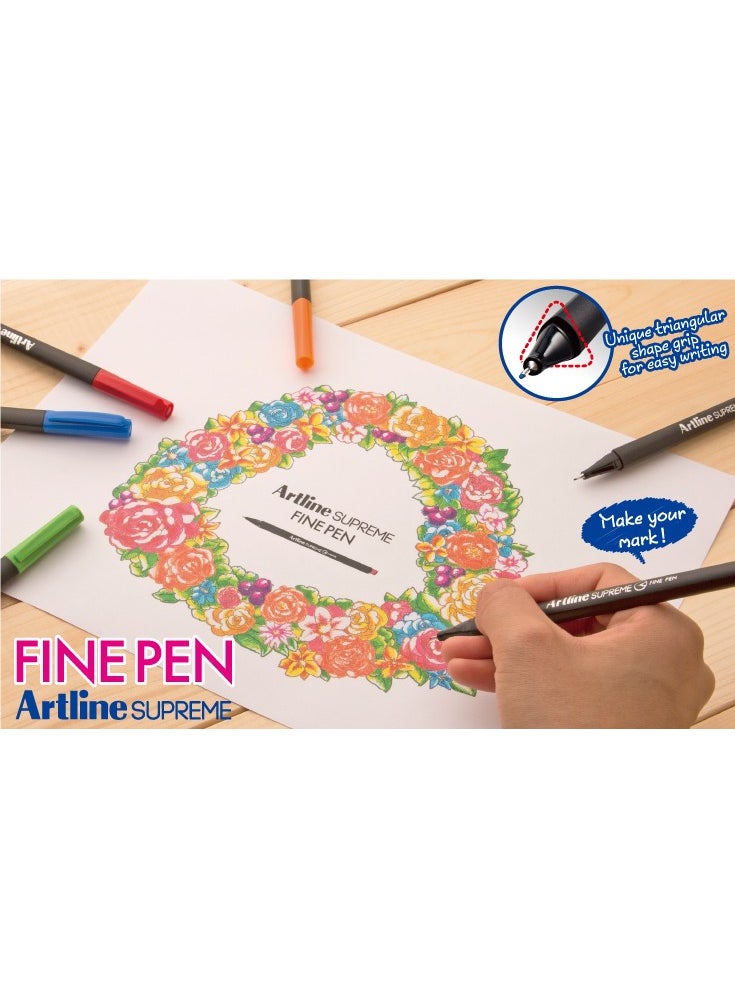 Artline - Supreme Fine Pen (0.4 mm) Pen Dark Green - Image 1