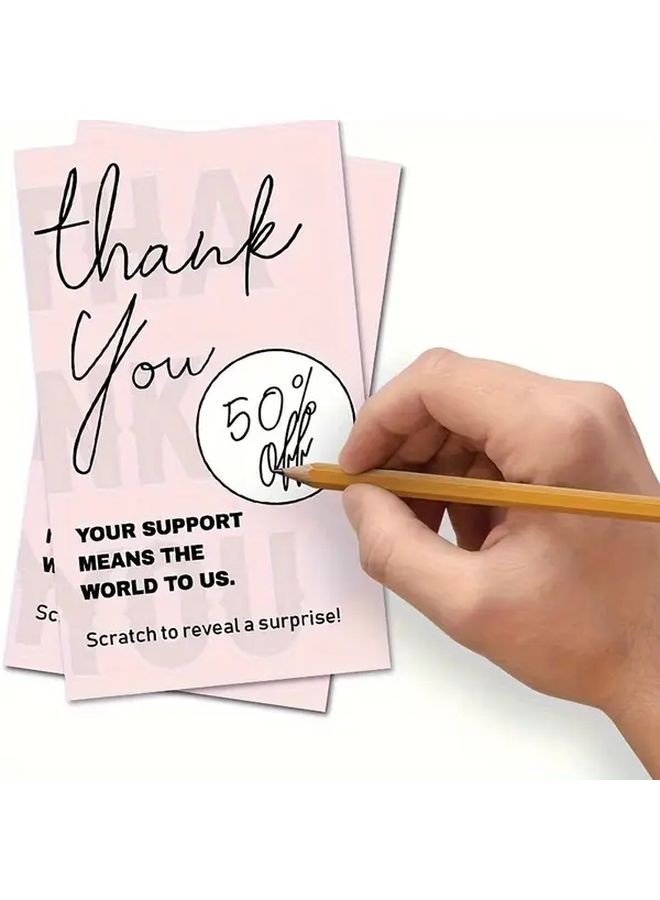 30 Pcs Scratch Off Thank You Cards With 30 Pcs Labels For Spa Salon Beauty Christmas Birthday Holidays Weddings Bridal Baby Showers Blank Gift Vouchers For Small Businesses Restaurants - Image 5