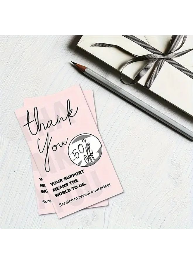 30 Pcs Scratch Off Thank You Cards With 30 Pcs Labels For Spa Salon Beauty Christmas Birthday Holidays Weddings Bridal Baby Showers Blank Gift Vouchers For Small Businesses Restaurants - Image 4