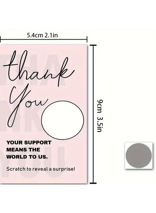 30 Pcs Scratch Off Thank You Cards With 30 Pcs Labels For Spa Salon Beauty Christmas Birthday Holidays Weddings Bridal Baby Showers Blank Gift Vouchers For Small Businesses Restaurants - Image 2