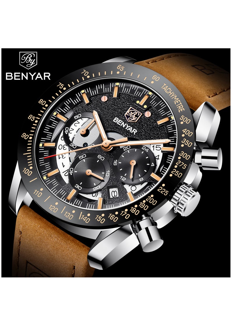 Watches for Men Quartz Watch Leather Waterproof Chronograph Watch 5120 - pzsku/ZE7524BF61C2C3B3A82CBZ/45/_/1710560329/d0165f68-1f3b-46a9-bcc6-cfd786829bd5