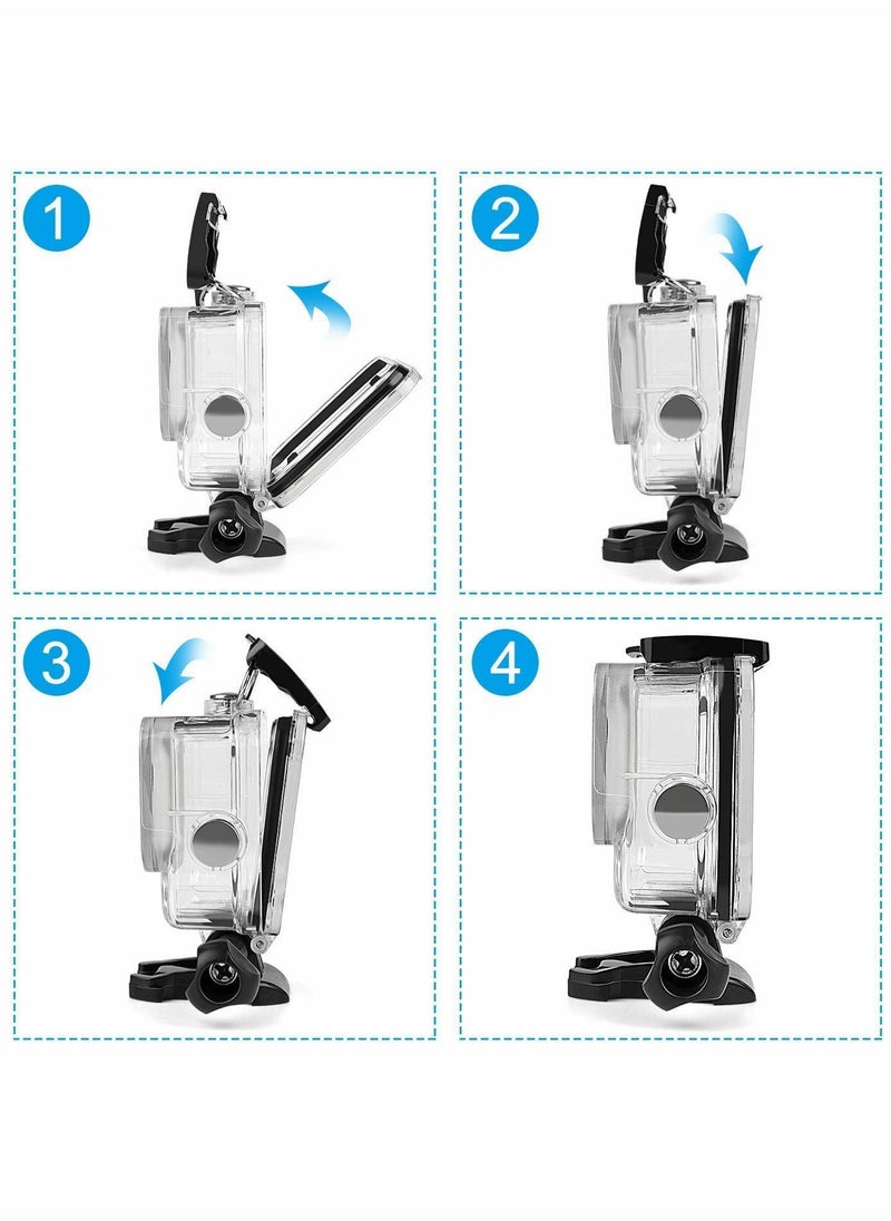 Y&D Waterproof Housing Case for GoPro Hero 9/10(2021), 45m Diving Protective with Mount & Thumbscrew  - Image 3