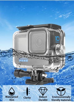 Y&D Waterproof Housing Case for GoPro Hero 9/10(2021), 45m Diving Protective with Mount & Thumbscrew  - Image 4