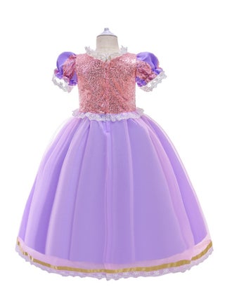Girls Dress Costume for Kids Girls Princess Dress Up with  Accessories Birthday Party Cosplay Outfits - view 4