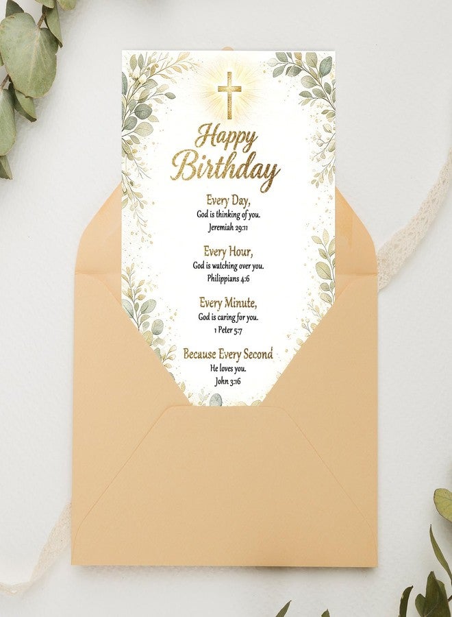 FANCYLUCKY Religious Birthday Card with Bible Verse, Christian Birthday Card for Women Men, Faith Based Birthday Card - Image 4