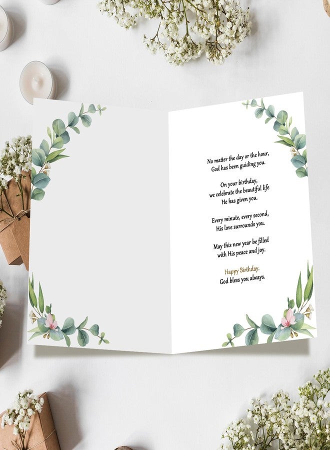 FANCYLUCKY Religious Birthday Card with Bible Verse, Christian Birthday Card for Women Men, Faith Based Birthday Card - Image 2