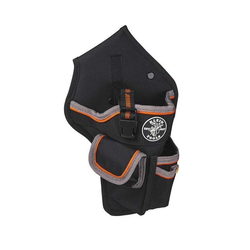 Klein Tools 5183 Tool Bag Tradesman Pro Drill Pouch 1680d Material Drill Holster with Pockets for Tools and Bits