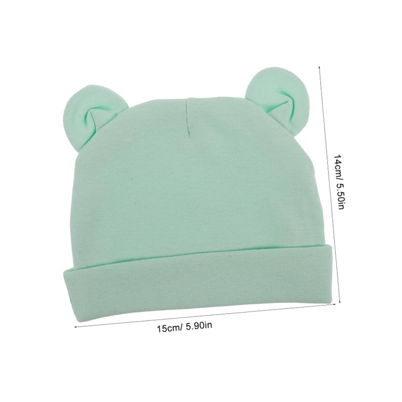 Newborn Bear Ears Beanie Hat Soft Cotton Baby Caps For Boys And Girls - Image 3
