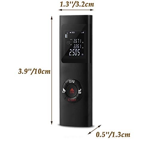 XPR3SS 40m(131 Feet) Type-C Rechargeable Ultra Mini Compact Laser Distance Meter Range Finder Portable Digital Measuring Device. - Image 2