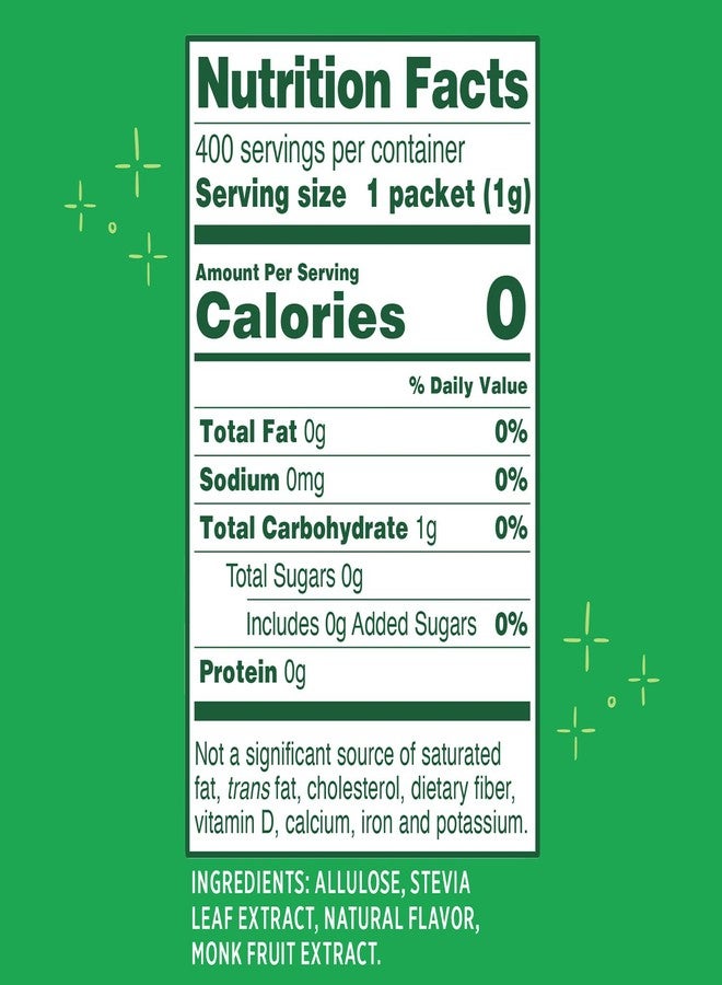 Whole Earth Zero Calorie Stevia, Monk Fruit & Allulose Sweetener Packets, Zero Calorie Sugar Substitute, Keto-Friendly, Non-GMO, No Erythritol, Erythritol-Free, Pouch, 400 Count - Image 2