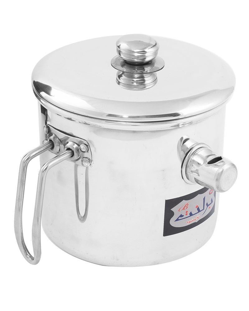 Brilliant Whistling Aluminum Milk Pot, 16 cm Size - Image 2