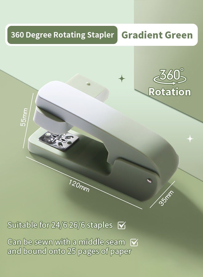 【360° دوران】دباسة متعددة الوظائف بلون أخضر متدرج، متعددة الأوضاع للتجليد، مستلزمات مكتبية بسعة كبيرة 210 ورقة، مصنوعة من المعدن، مناسبة للمكاتب والمدارس في السعودية - Image 3