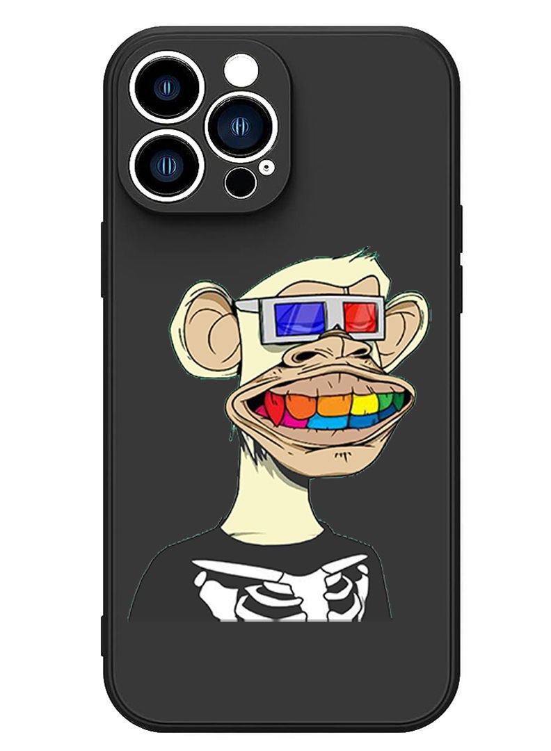 Theodor Protective Slim Fit Case Liquid Silicone Cover with Full Body Protection Anti-Scratch Shockproof Case For iPhone 12 Pro Max Black  - Ape1 copy - Image 1