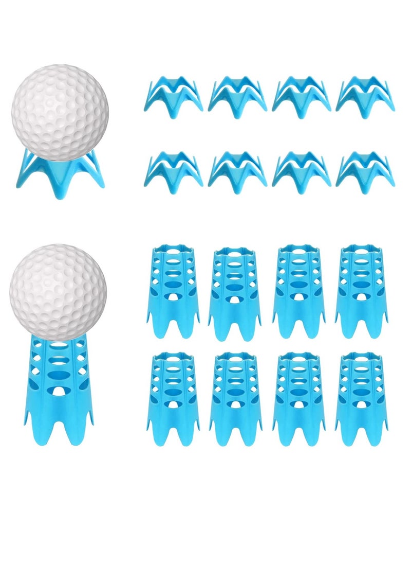 SYOSI - Plastic Golf Tees 16Pcs Golf Simulator Tees for Home Outdoor Indoor Golf Tees Simulator Practice Training Golf Mat Tees for Winter Turf and Driving Range Pack of 8 Tall 8 Small - Image 1