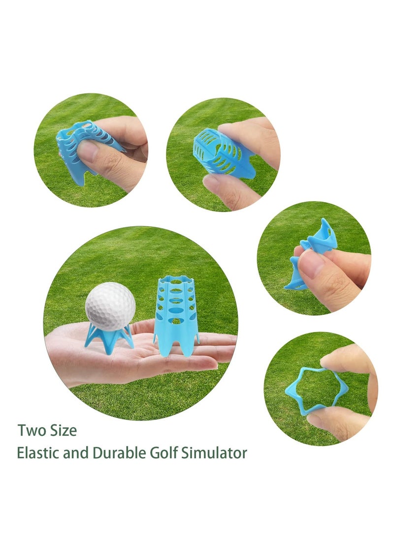 SYOSI - Plastic Golf Tees 16Pcs Golf Simulator Tees for Home Outdoor Indoor Golf Tees Simulator Practice Training Golf Mat Tees for Winter Turf and Driving Range Pack of 8 Tall 8 Small - Image 1