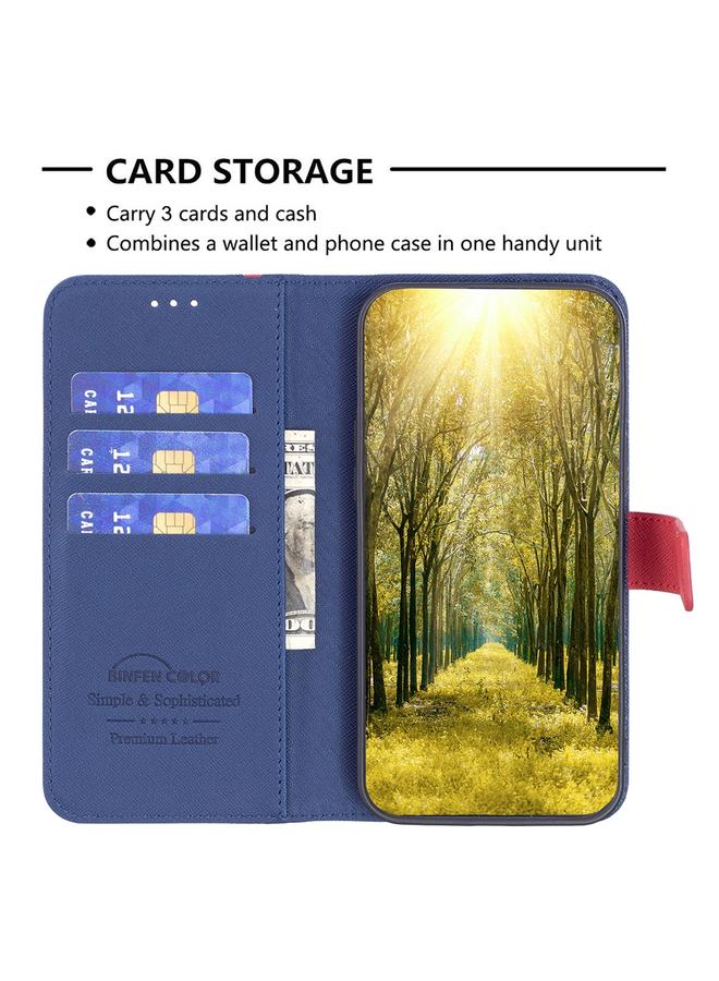 S-TOP Case For iPhone 11 BF13 Color Matching Cross Texture Leather Phone Case - Image 5