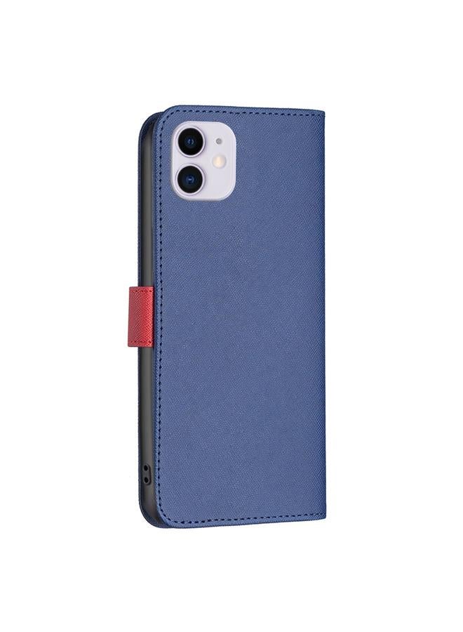S-TOP Case For iPhone 11 BF13 Color Matching Cross Texture Leather Phone Case - Image 3