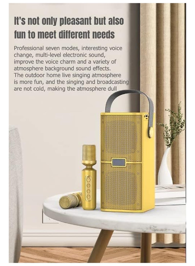 YS YS218 New High Power High Bluetooth Dual Speaker Microphone All-In-One Family Outdoor Party Karaoke TF Sound Bag  - Image 1