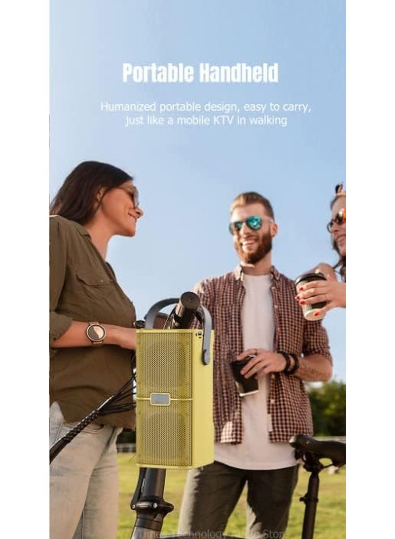 YS YS218 New High Power High Bluetooth Dual Speaker Microphone All-In-One Family Outdoor Party Karaoke TF Sound Bag  - Image 3