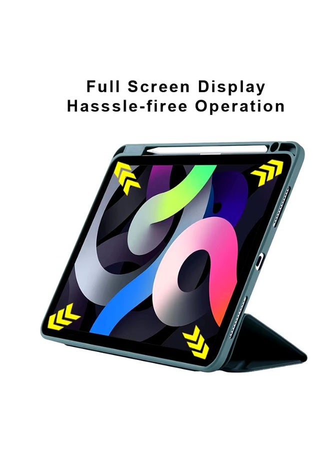 Cat - Cot حافظة CAT-COT الذكية لجهاز iPad Air 11 (2024) / Air 4 / Air 5 / Air 6 / Air 7) – غلاف قابل للطي من TPU+PC مع إغلاق مغناطيسي، فتحات بطاقات وميزة الاستيقاظ/النوم التلقائي، 8 طيات (وردي) - Image 5