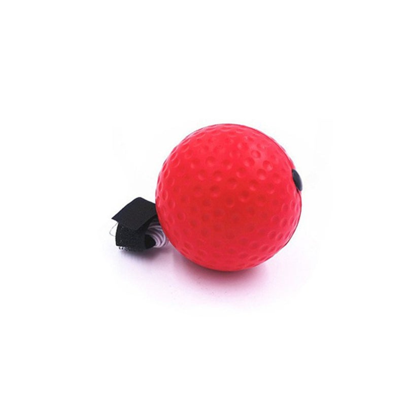 Generic Cross-border head-mounted boxing reaction ball boxing trainer speed ball training ball PU foam ball decompression vent ball Red rubber ball (80)