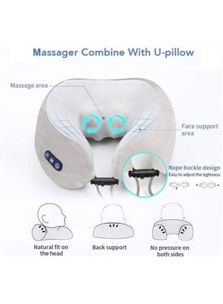 Neck Massager U Shape Pillow Electric Rechargeable Massager Travel Pillow Portable Nap Memory Pillow - pzsku/ZE752B5F399C27A688219Z/45/_/1693305330/4e330378-3941-43ed-b9f6-400d3c559808