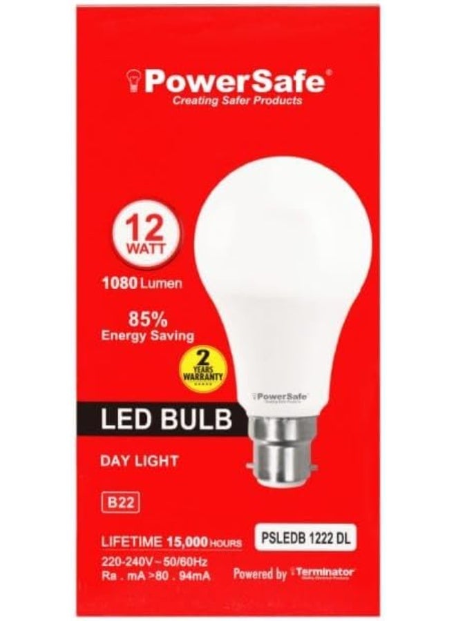 PowerSafe 12W 1080 Lumen 6500K LED Bulb with B22 Base - Image 2