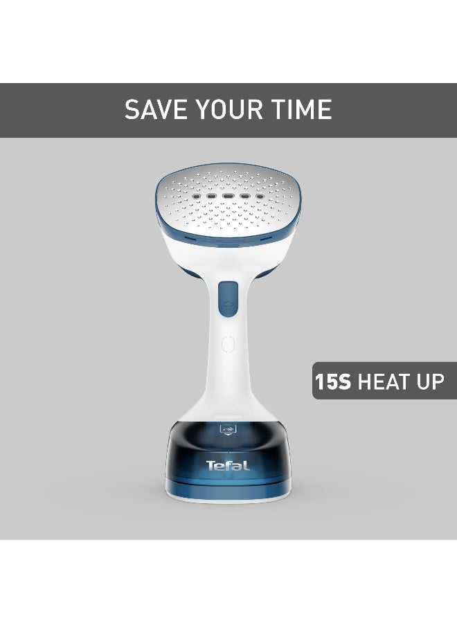 TEFAL Access Steam Easy Handheld Steamer, 1400 W, Steam Output Up to 25 g/Min., Rapid 15-Second Heat-Up, Sanitizing, Light, Door Hook, DT7130G0 500 ml DT7130G0 White & blue - Image 5