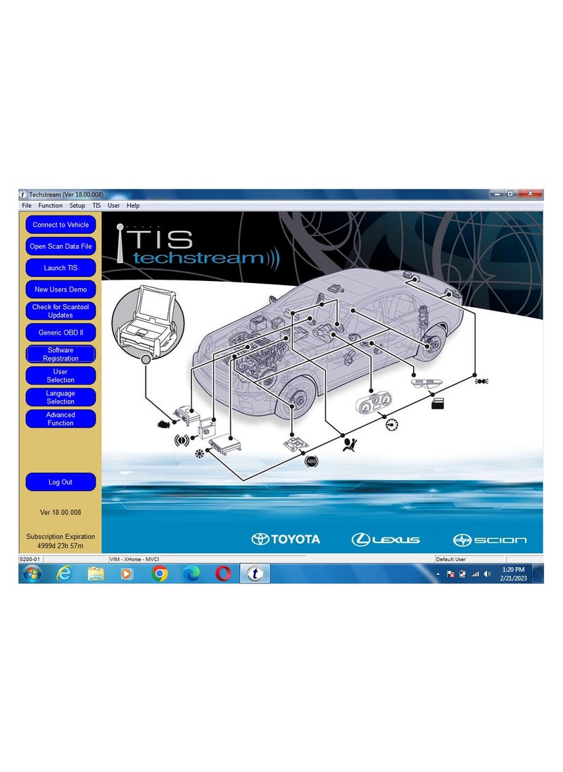 Generic VCI J2534 Cable Fit for Toyota TIS Techstream - Latest Version  Scanner Adapter Diagnostic Cable Scan Tool OBD2 Diagnostic Tool Support Win XP WIN7 WIN10 64bits Installation Support Online  - Image 3