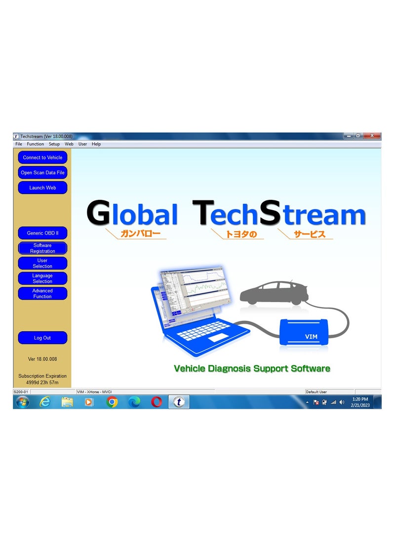 Generic VCI J2534 Cable Fit for Toyota TIS Techstream - Latest Version  Scanner Adapter Diagnostic Cable Scan Tool OBD2 Diagnostic Tool Support Win XP WIN7 WIN10 64bits Installation Support Online  - Image 2