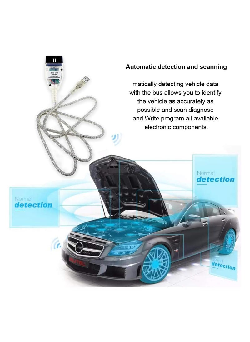 Generic VCI J2534 Cable Fit for Toyota TIS Techstream - Latest Version  Scanner Adapter Diagnostic Cable Scan Tool OBD2 Diagnostic Tool Support Win XP WIN7 WIN10 64bits Installation Support Online  - Image 4