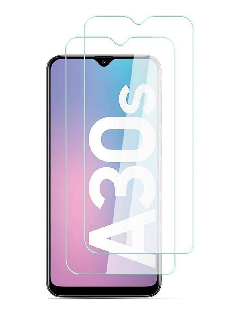 Super 2 Pieces Tempered Glass Screen Protector Clear Designed For Samsung Galaxy A30s Full Screen Coverage And Bubble Free - Image 1