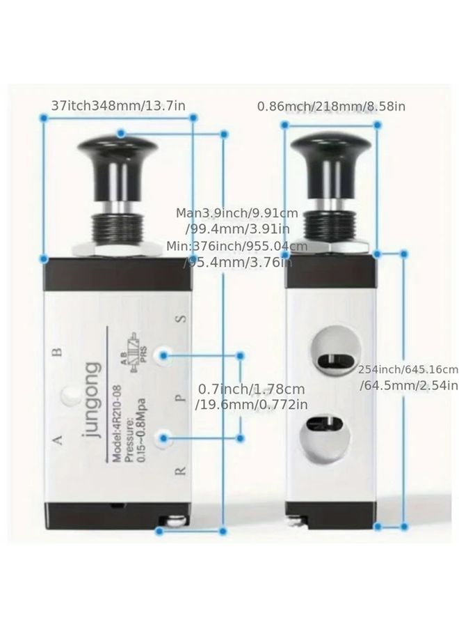 4R210 08 5 2 Way Hand Lever Air Control Valve For Pneumatic Cylinder Automation - Image 5