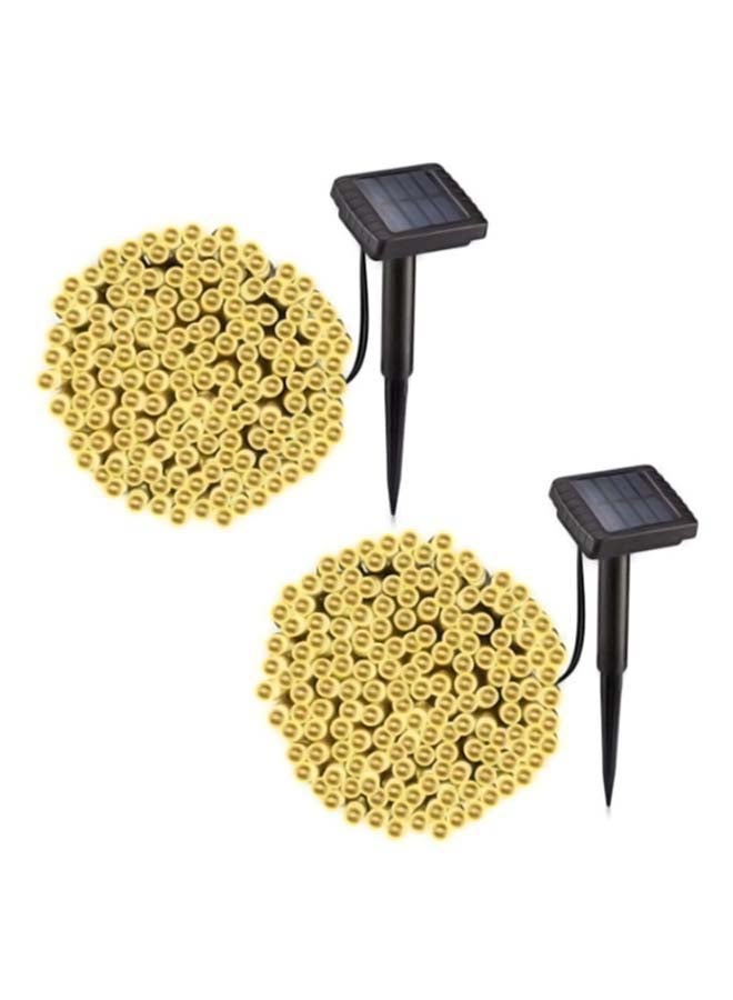 إسكدنيا شريط إضاءة LED للاستعمال الخارجي يعمل بالطاقة الشمسية ذهبي 13 x 14سم - Image 1