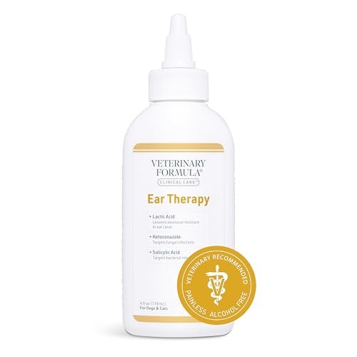 Veterinary Formula Clinical Care Ear Therapy 4 oz Cat and Dog Ear Cleaner to Help Soothe Itchiness and Cleans The Ear Canal from Debris and Buildup That May Cause Infection - Image 1