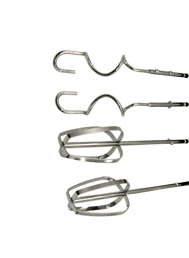 سكارليت خلاط يدوي كهربائي من سكارليت | ٧ سرعات للخفق والخلط والخلط والكريمة | ملحقات فائقة القوة من الفولاذ المقاوم للصدأ (خطافات عجين ومضارب) لسهولة الطهي - Image 5