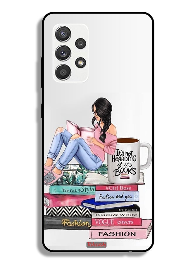 Tolwak Samsung Galaxy A32 5G Protective Case Cover Girl And Fashion Books Art - Image 1