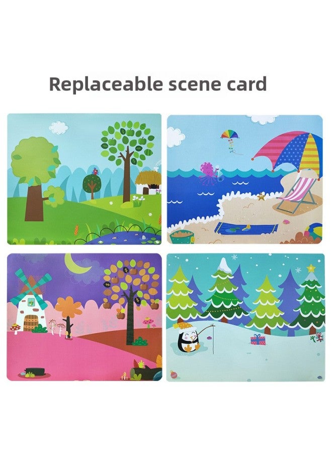 Children's Puzzle Magnetic Puzzle Double-sided Puzzle Drawing Board Baby Enlightenment Early Education Wooden Toys Boys And Girls Building Blocks-Color:Forest World - Image 3