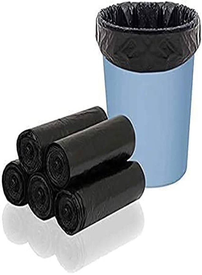 Weptoz Medium Garbage Bags 19x21 Inches – 30 Pcs (5 Roll) – Black Trash Bags for Daily Wet & Dry Waste – Dustbin Bags/Covers for Kitchen, Office, Bathroom, and Pantry Use - Image 1