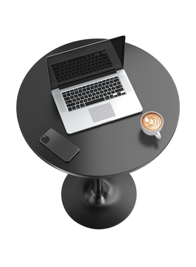 X spring Simple black coffee table-fixed round side serving table-wide base side coffee tables for sofa / living room - Image 5